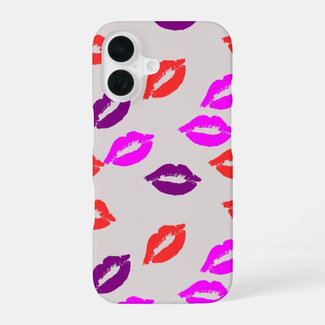 Smartphone case with a kiss pattern (Back)