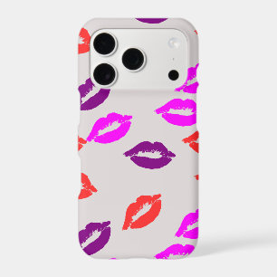 Smartphone case with a kiss pattern