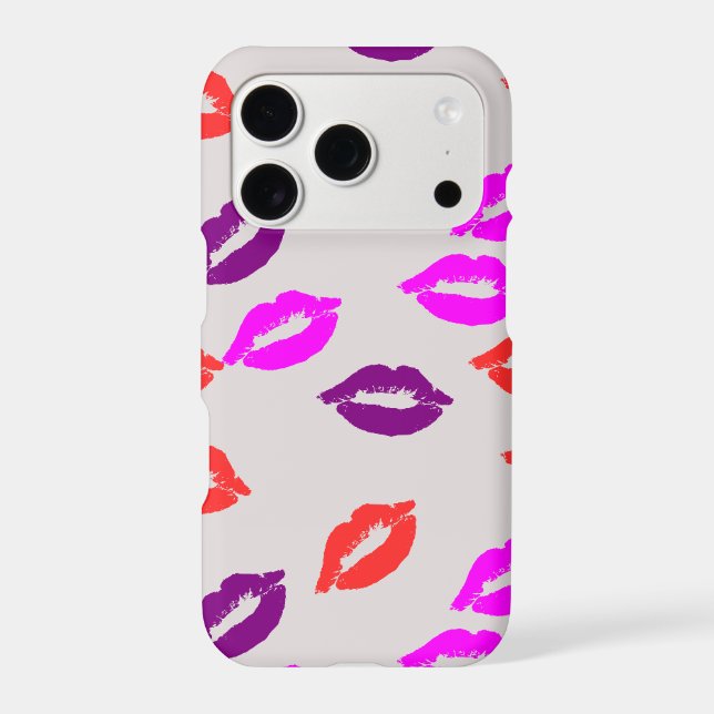 Smartphone case with a kiss pattern (Back)
