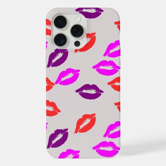 Smartphone case with a kiss pattern (Back)