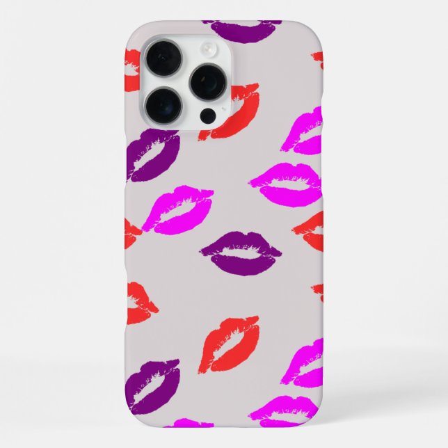 Smartphone case with a kiss pattern (Back)