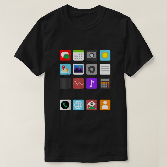 Smartphone Mobile App Cell Phone Costume Halloween T-Shirt (Design Front)
