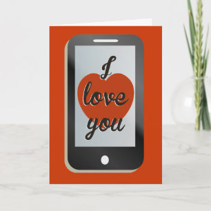 Smartphone text message valentine holiday card