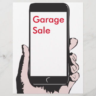 Smartphone yard sale. flyer