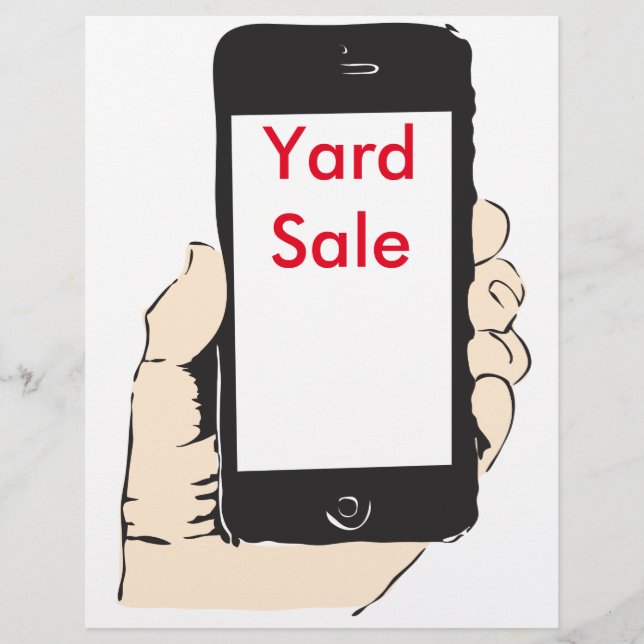 Smartphone yard sale flyer (Front)