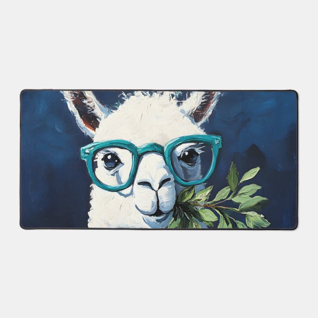 Smarty Llama Chic Desk Mat (Front)