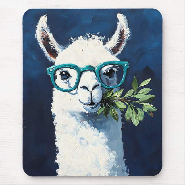 Smarty Llama Chic Mouse Pad (Front)