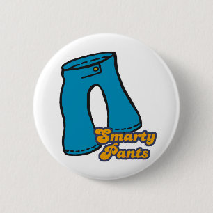 smarty pants 6 cm round badge