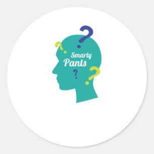 Smarty Pants Classic Round Sticker