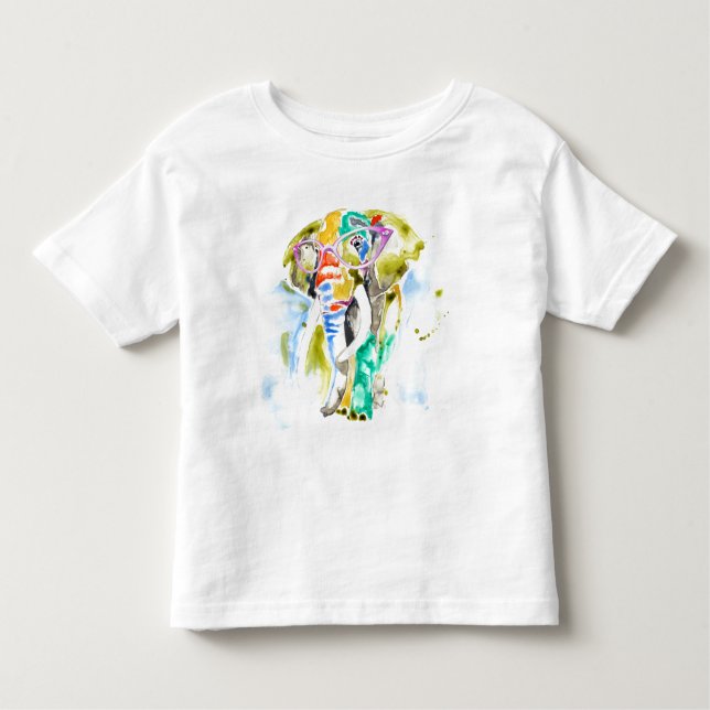 Smarty-Pants Elephant Toddler T-Shirt (Front)