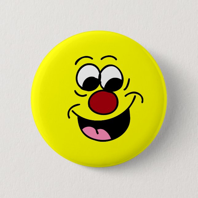 Smarty Pants Face Grumpey 6 Cm Round Badge (Front)