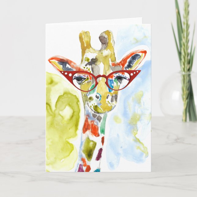 Smarty-Pants Giraffe Card (Front)