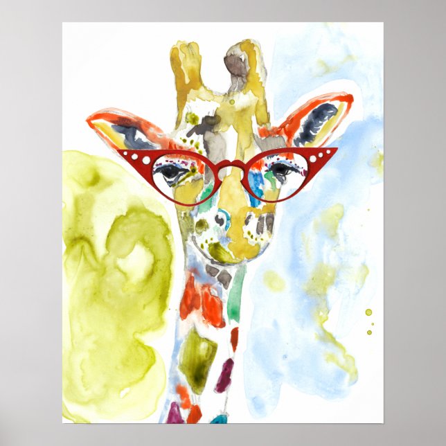 Smarty-Pants Giraffe Poster (Front)
