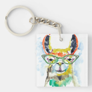 Smarty-Pants Llama Key Ring