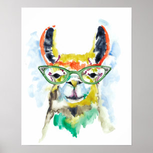 Smarty-Pants Llama Poster