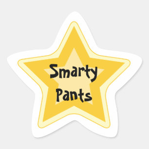 Smarty Pants - Sarcastic Gold Star Awards Sticker