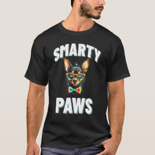 Smarty Paws   Chihuahua Dog Wearing Glasses T-Shirt