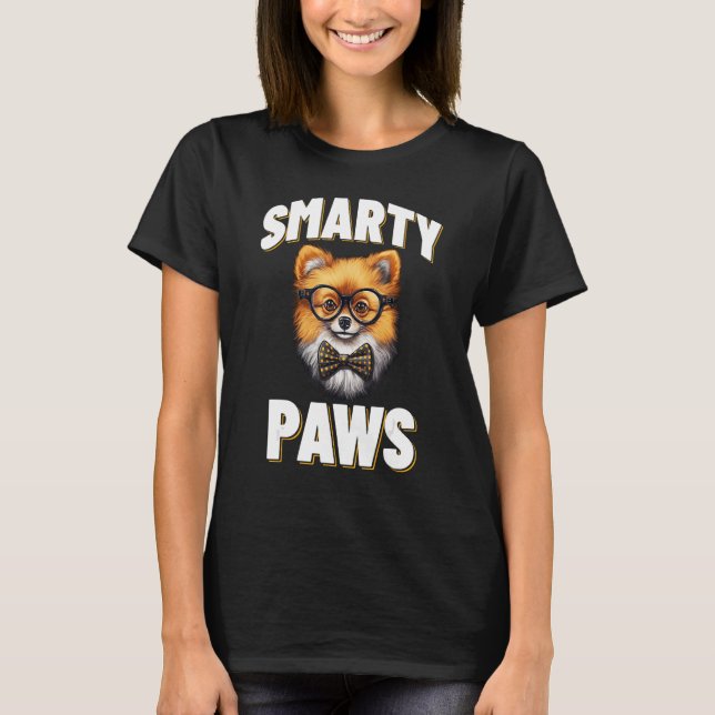 Smarty Paws   Pomeranian T-Shirt (Front)