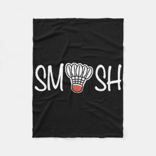 Smash Badminton - Badminton Player - Shuttle Raque Fleece Blanket