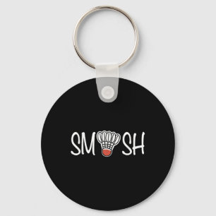 Smash Badminton - Badminton Player - Shuttle Raque Key Ring