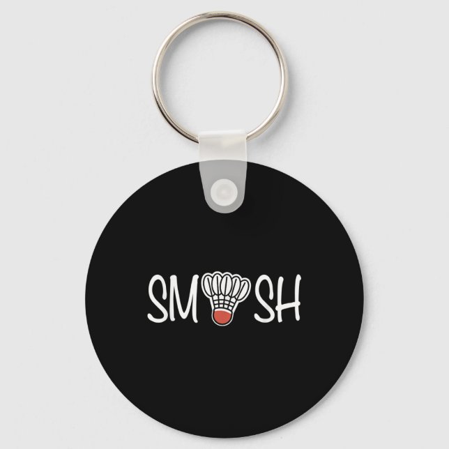 Smash Badminton - Badminton Player - Shuttle Raque Key Ring (Front)