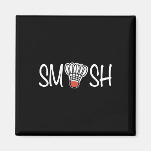 Smash Badminton - Badminton Player - Shuttle Raque Magnet