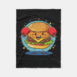 Smash Burger Costume With Funny Boxing Gloves Cost Fleece Blanket