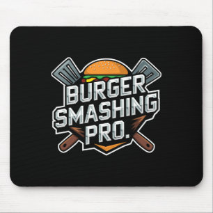 Smash Burger Lover Grilled Cheeseburger Flat Top C Mouse Pad