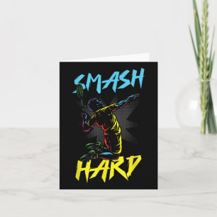 Smash Hard Badminton Enthusiast Spirit  Card