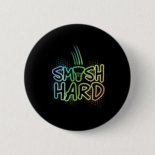 Smash Hard Graphic Badminton Player Badminton Spor 6 Cm Round Badge
