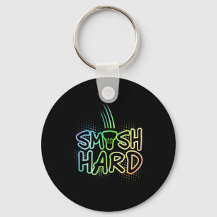 Smash Hard Graphic Badminton Player Badminton Spor Key Ring