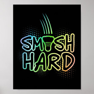 Smash Hard Graphic Badminton Player Badminton Spor Poster