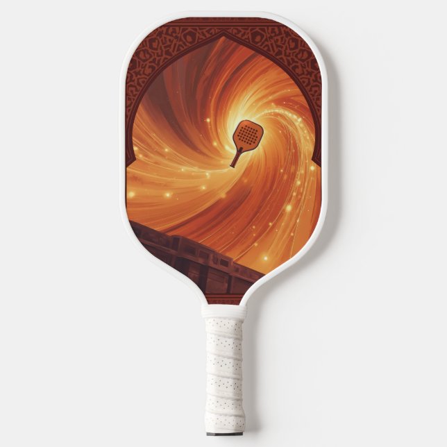 Smash in Morocco – Pickleball Energy Art Print Pickleball Paddle (Front)