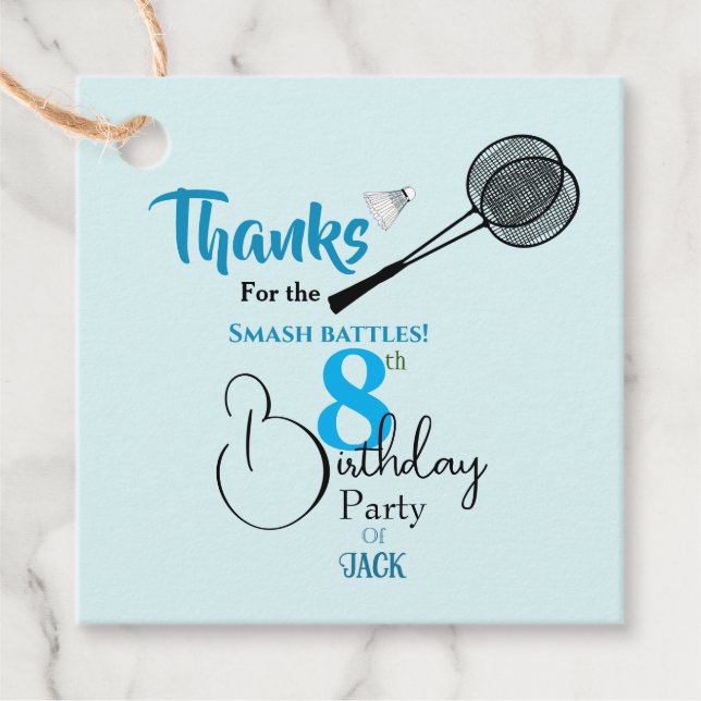 Smash into Fun Favour Tags (Front)