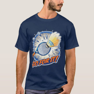 Smash It! Comic Style Badminton T-Shirt