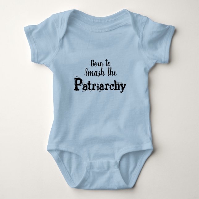 Smash the Patriarchy Baby Bodysuit (Front)