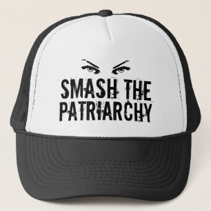 Smash the Patriarchy Feminist Quote Female Eyes Trucker Hat
