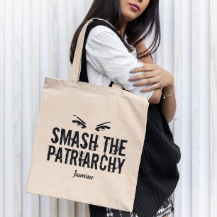Smash the Patriarchy Feminist Quote Personalised Tote Bag