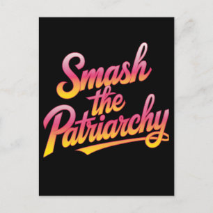 Smash the patriarchy feminist quote postcard
