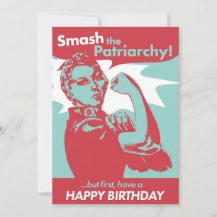 Smash the Patriarchy Rosie Riveter Birthday Card