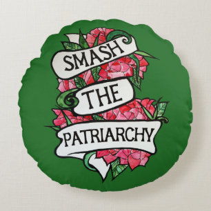 Smash the Patriarchy Round Cushion