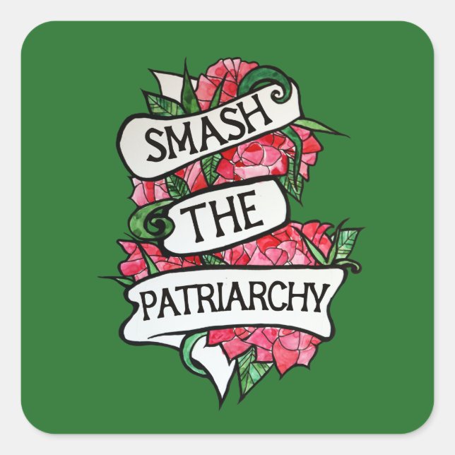 Smash the Patriarchy Square Sticker (Front)