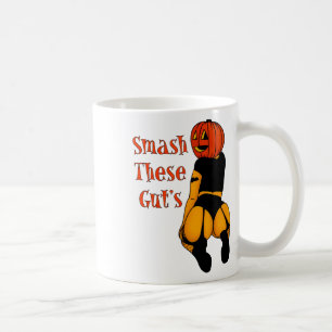 Smash These Gut's Funny Pumpkin Halloween Joke  Coffee Mug
