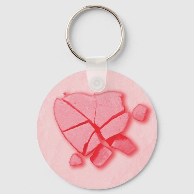 Smashed Candy Heart Key Ring (Front)