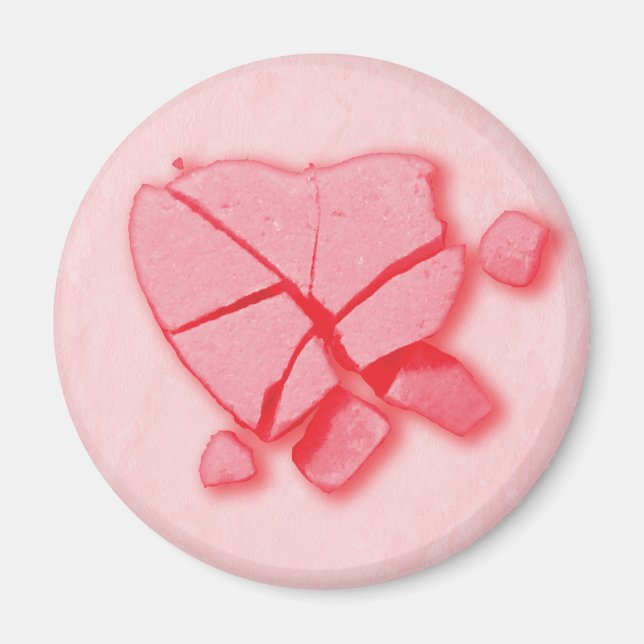 Smashed Candy Heart Magnet (Front)