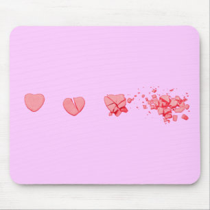 Smashed Candy Heart Mouse Pad