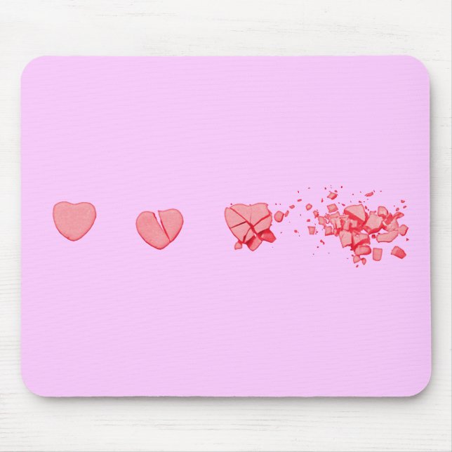 Smashed Candy Heart Mouse Pad (Front)