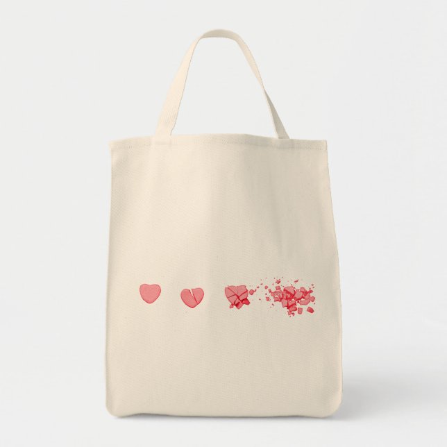 Smashed Candy Heart Tote Bag (Front)