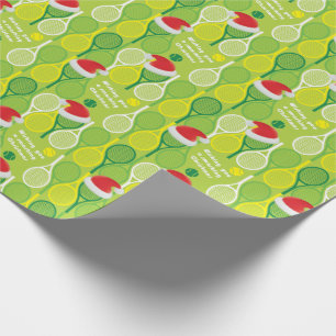 🎄Smashing Christmas🎾tennis pattern Wrapping Pape Wrapping Paper