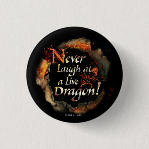 SMAUG™ - Never Laugh Logo Graphic 3 Cm Round Badge